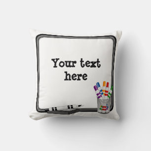 Whiteboard Decor, Customize the text Throw Pillow