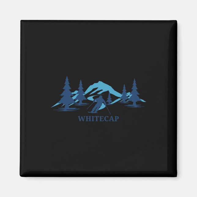 Whitecap Wisconsin Ski Resort Skiing Skier  Magnet (Front)