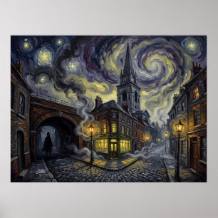 Whitechapel Starry Night Ten Bells Pub Poster
