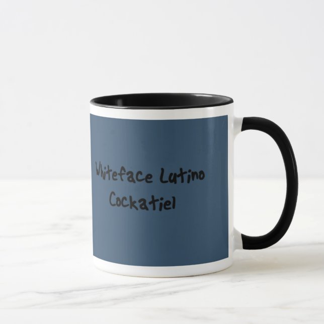 Whiteface Lutino Cockatiel Mug (Right)