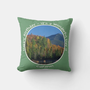 Whiteface Mountain, Adirondack Autumn Party Items Throw Pillow