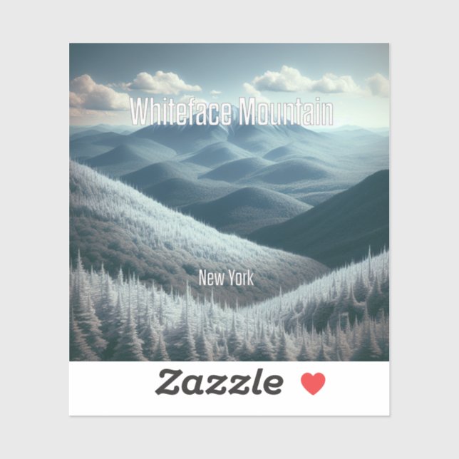 Whiteface Mountain New York 3 Inch Vinyl Sticker (Sheet)