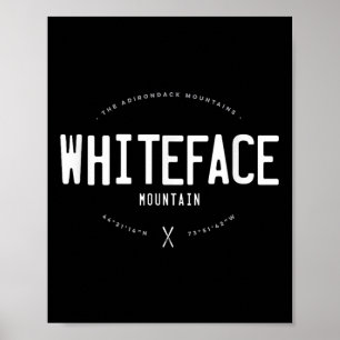 Whiteface Mountain New York Graphic Distressed Vin Poster