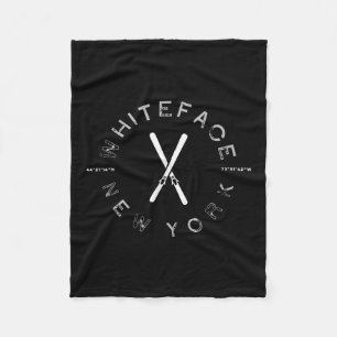 Whiteface Mountain Ny Ski Graphic Vintage Retro Fleece Blanket
