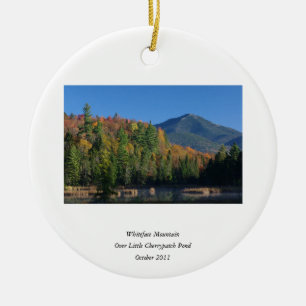 Whiteface Mountain over Little Cherrypatch Pond Ceramic Ornament