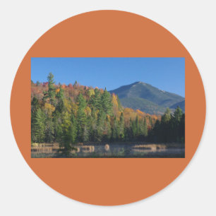 Whiteface Mountain over Little Cherrypatch Pond Classic Round Sticker