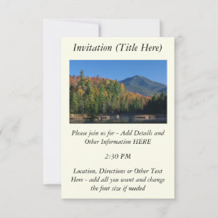 Whiteface Mountain over Little Cherrypatch Pond Invitation