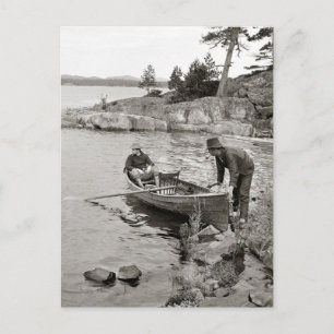 Whitefish Bay Fishing Trip, 1906 Postcard