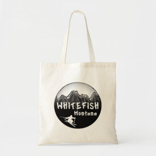 Whitefish Montana artistic skier Tote Bag