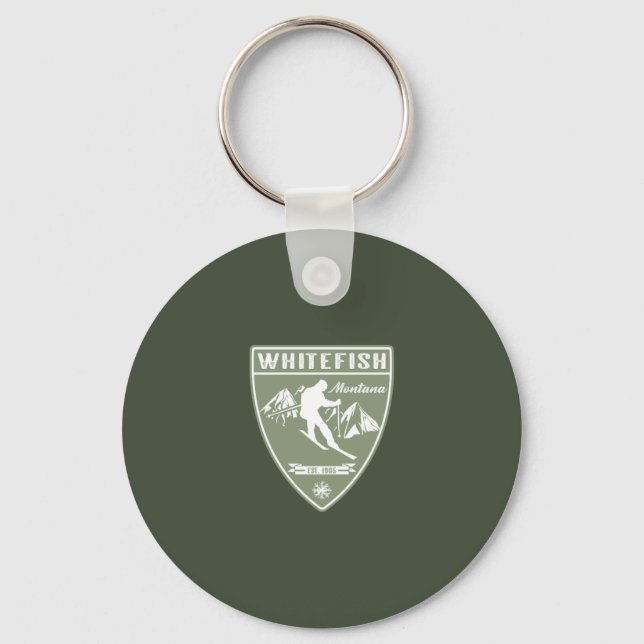 Whitefish Montana Keychain (Front)