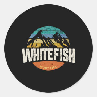 Whitefish Montana Outdoor Classic Round Sticker