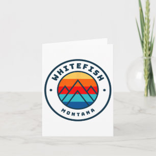 Whitefish Montana Skiing Snowboarding Family Ski T Card