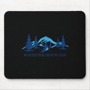 Whitefish mountain montana ski resort skiing skier mouse pad