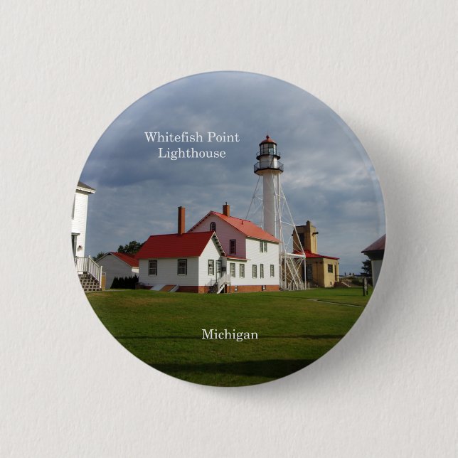 Whitefish Point Lighthouse button (Front)