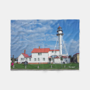 Whitefish Point Lighthouse fleece blanket