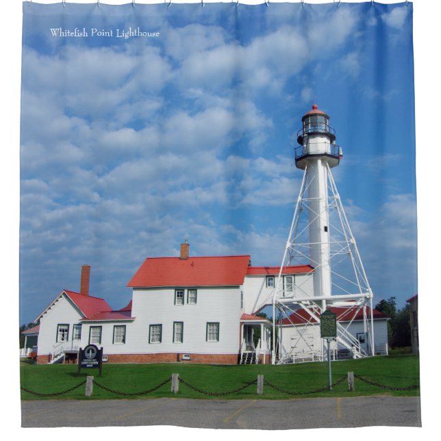 Whitefish Point Lighthouse shower curtain (Front)
