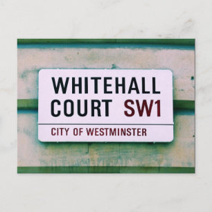 Whitehall Court - Westminster Sign Postcard