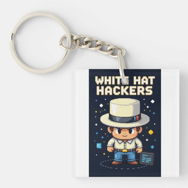 WhiteHat HacKer Keychain (Front)