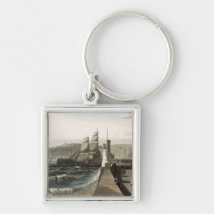 Whitehaven, Cumberland, from 'A Voyage Around Grea Keychain