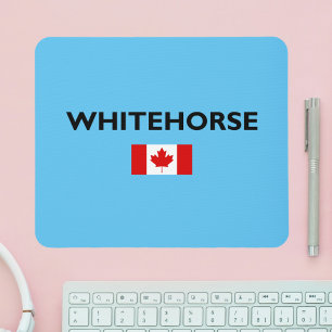 Whitehorse Canada Canadian Flag Light-Colour Mouse Pad