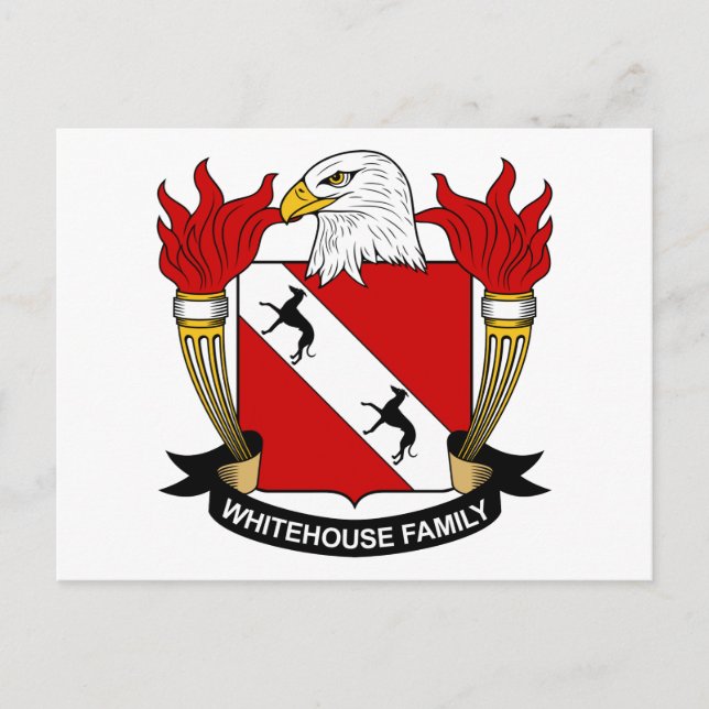 Whitehouse Family Crest Postcard (Front)