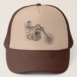 Whiteline Motorcycle - Chopper Chris Trucker Hat