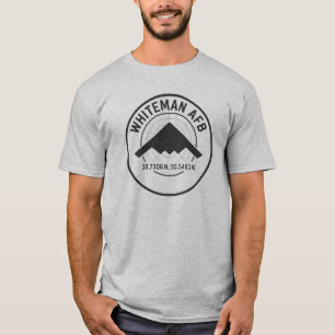 Whiteman AFB Coordinates Logo – Stealth Jet Radar  T-Shirt
