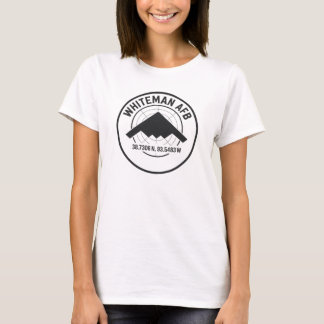 Whiteman AFB Coordinates Logo – Stealth Jet Radar T-Shirt