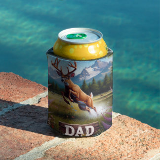 Whitetail Buck Dad Can Cooler