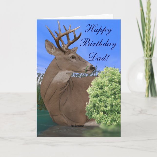 Whitetail Buck Deer Birthday Card (Front)
