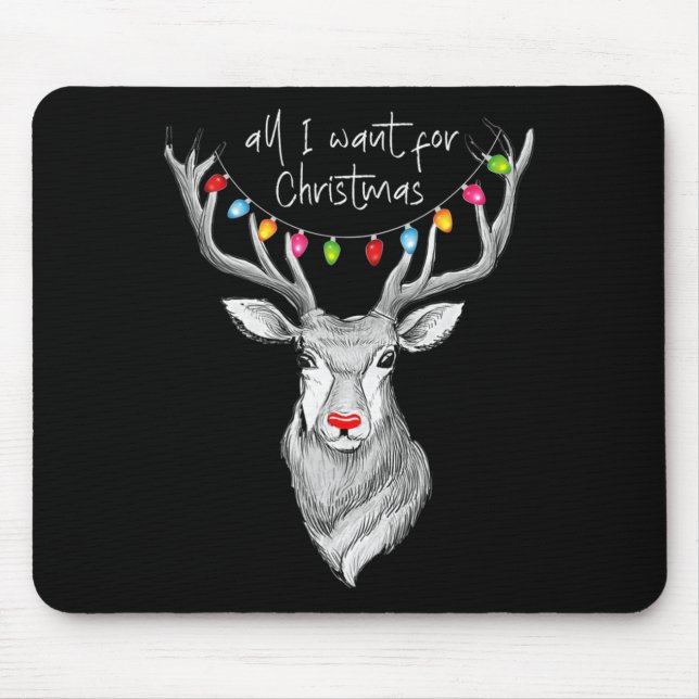 Whitetail Buck Deer Hunting  All I Want for Christ Mouse Pad (Front)