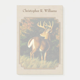 Whitetail Buck Deer Hunting Tan Post-it Notes