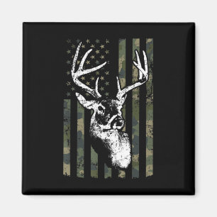 Whitetail Buck Deer Hunting USA Camouflage America Magnet