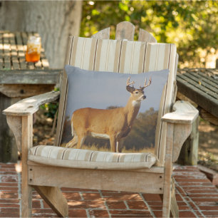 Whitetail Buck Outdoor Throw Pillow
