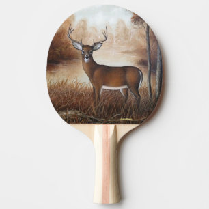 Whitetail Buck Ping Pong Paddle