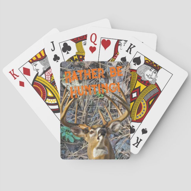 Whitetail Buck Playing Cards, Deer Hunting Playing Playing Cards (Back)