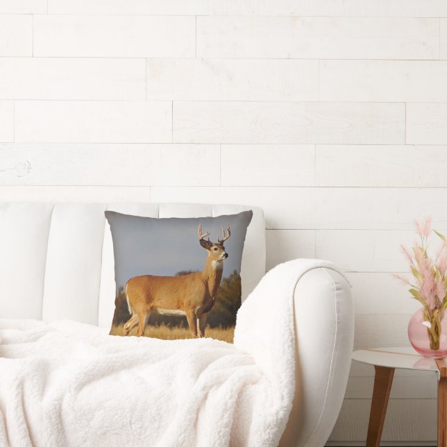 Whitetail Buck Throw Pillow (Couch)