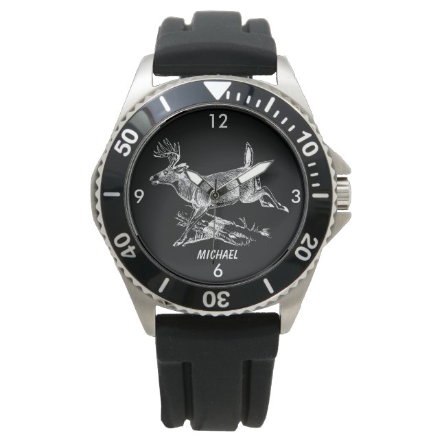 Whitetail Buck with Large Rack Watch (Front)