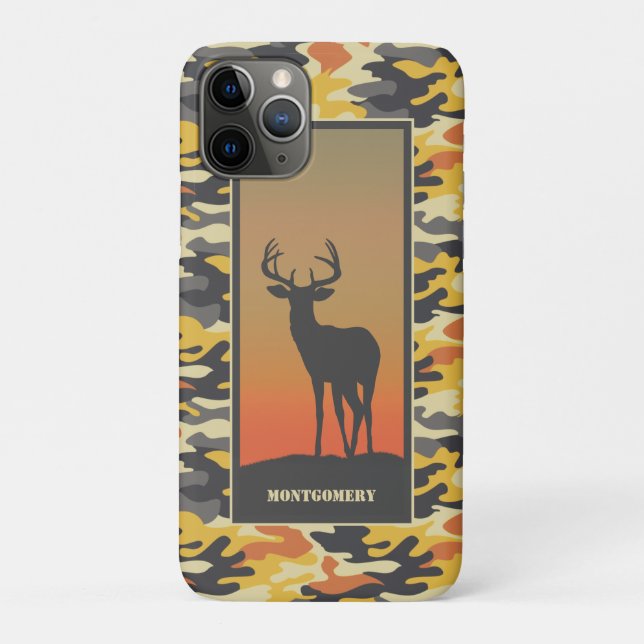 Whitetail Deer and Camo Case-Mate iPhone Case (Back)