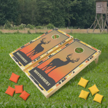 Whitetail Deer and Camo Cornhole Set
