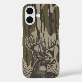 Whitetail Deer Bottomland Camo Deer Hunting Camo iPhone 16 Case