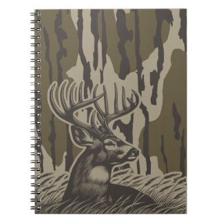 Whitetail Deer Bottomland Camo Deer Hunting Camo Notebook