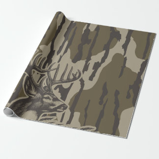 Whitetail Deer Bottomland Camo Deer Hunting Camo Wrapping Paper
