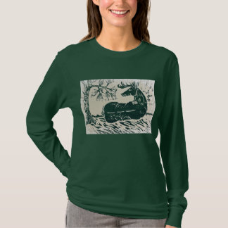 Whitetail Deer Buck in Snowy Woods T-Shirt