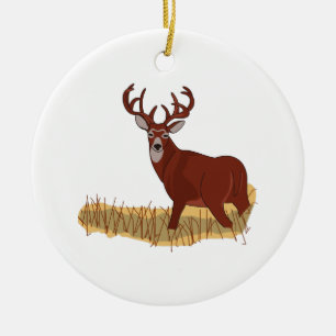 Whitetail Deer Ceramic Ornament