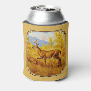 Whitetail Deer Golden Aspen Woods Can Cooler