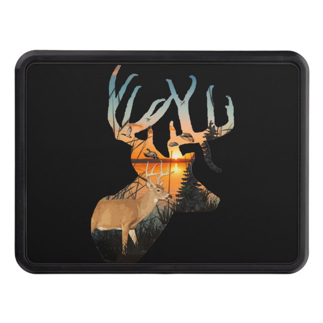 Whitetail Deer Hunting Trailer Hitch Cover (Front)
