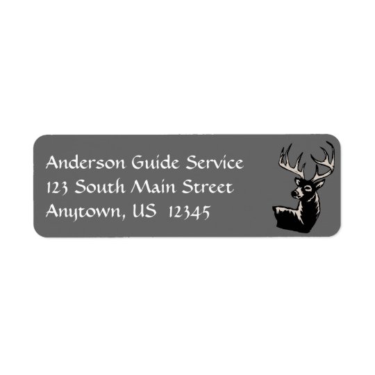 Whitetail Deer Illustration Return Address Label