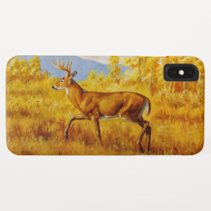 Whitetail Deer in Autumn Aspen Forest iPhone XS Max Case