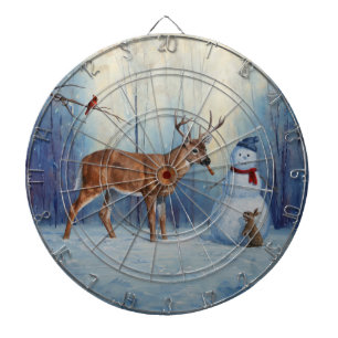 Whitetail Deer in Autumn New England Fall Colors Dartboard